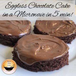 How to make eggless chocolate cake in the microwave in 5 min!
