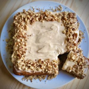 Carrot cake with cream cheese frosting