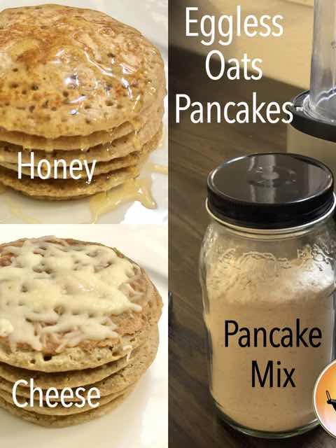 eggless oats pancakes, oatmeal pancakes