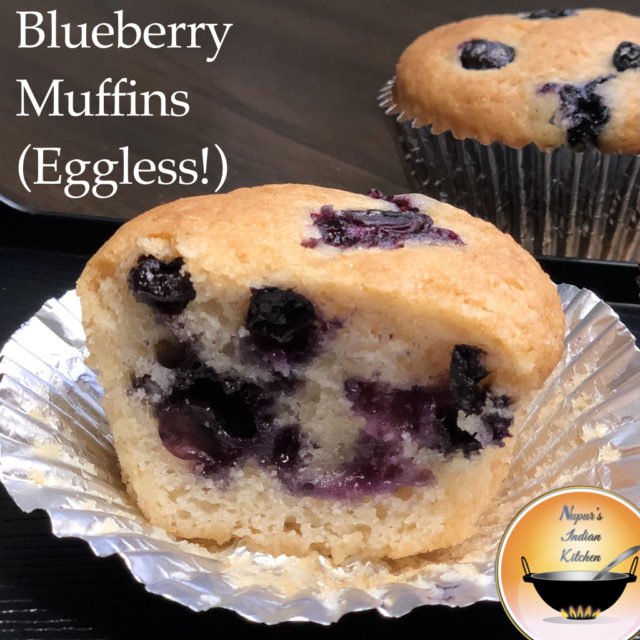 How to make eggless blueberry muffins