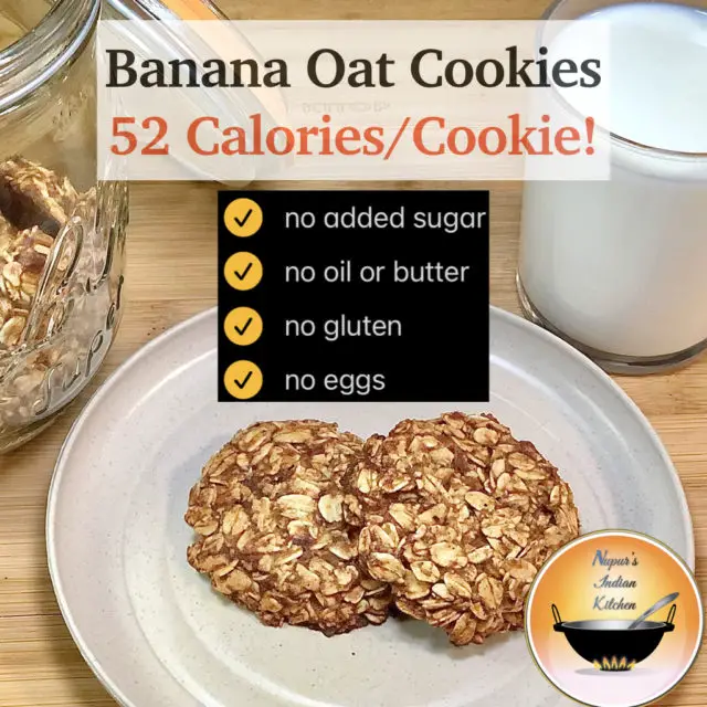 Healthy Banana Oatmeal Cookies: Only 52 Calories/Cookie!