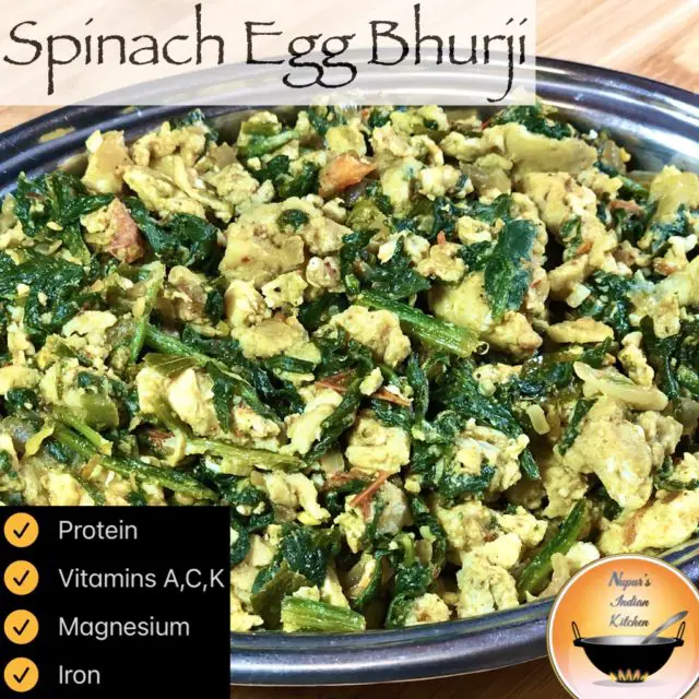 How to make Healthy Spinach Egg Bhurji (scramble)