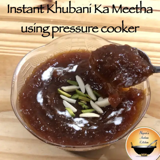 How to make Instant Khubani ka Meetha using a pressure cooker