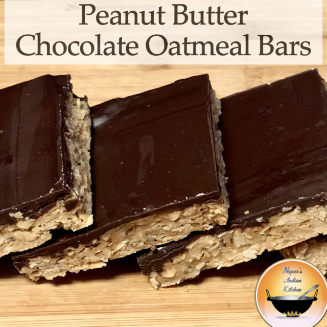 How to make healthy oatmeal bars with peanut butter and dark chocolate