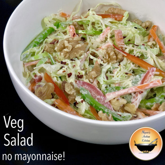How to make a vegetable salad without mayonnaise