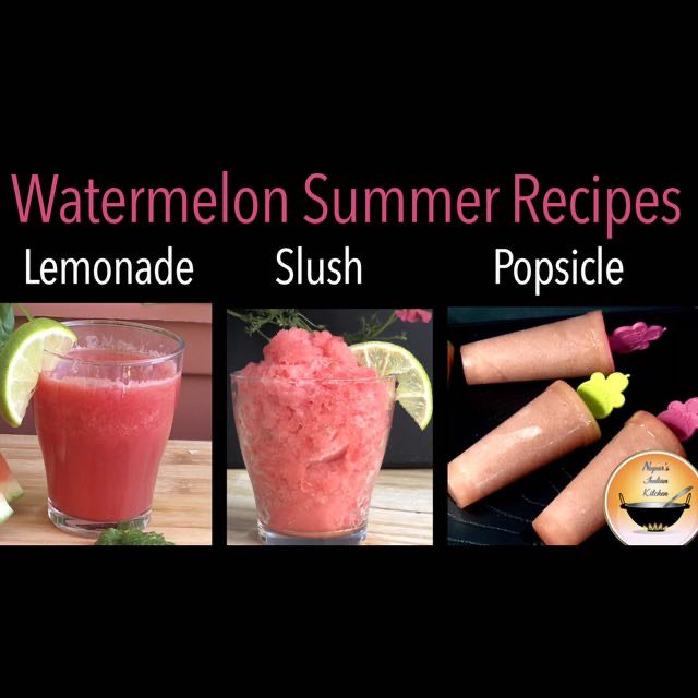 Refreshing Watermelon Summer Recipes- Lemonade, Slush, and Popsicle