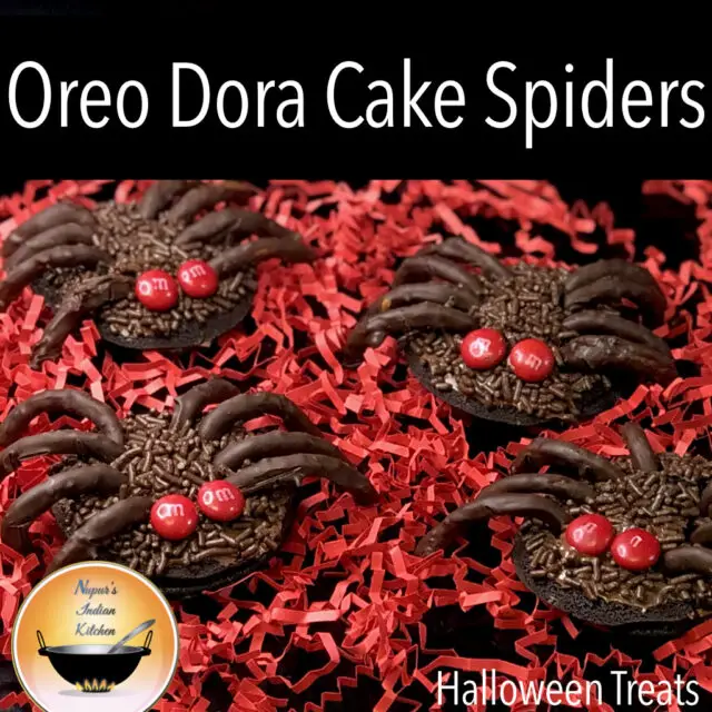 How to make Halloween treats with oreo cookies-Spooky Spider dora cakes