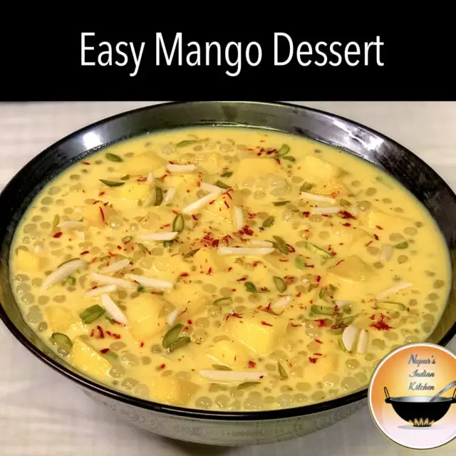 How to make an easy mango dessert-Mango Sago/Sabudana
