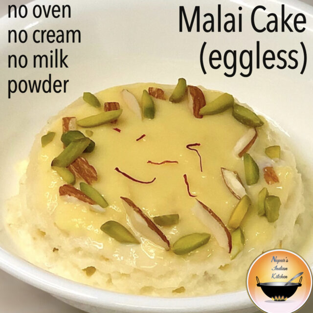 How to make Malai cake on a pan-eggless